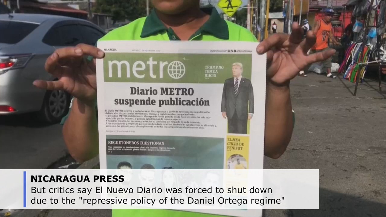 Nicaraguan media outlets close, citing gov't pressure