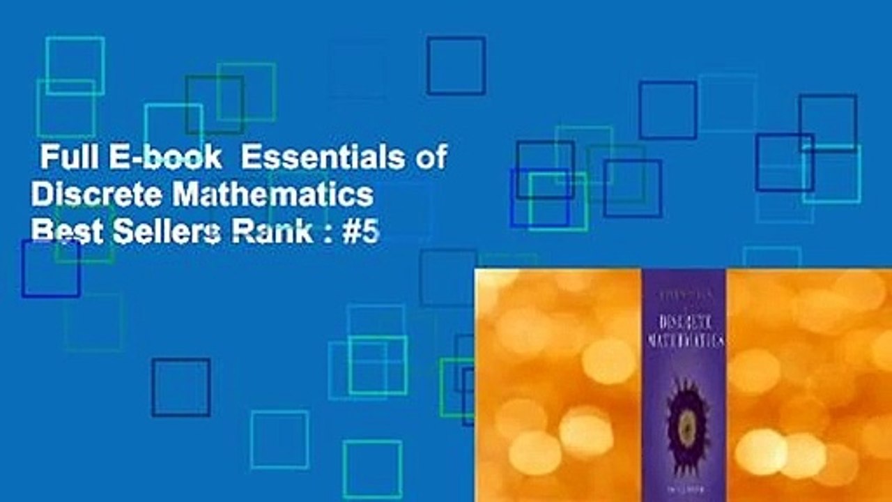 Full E-book  Essentials of Discrete Mathematics  Best Sellers Rank : #5