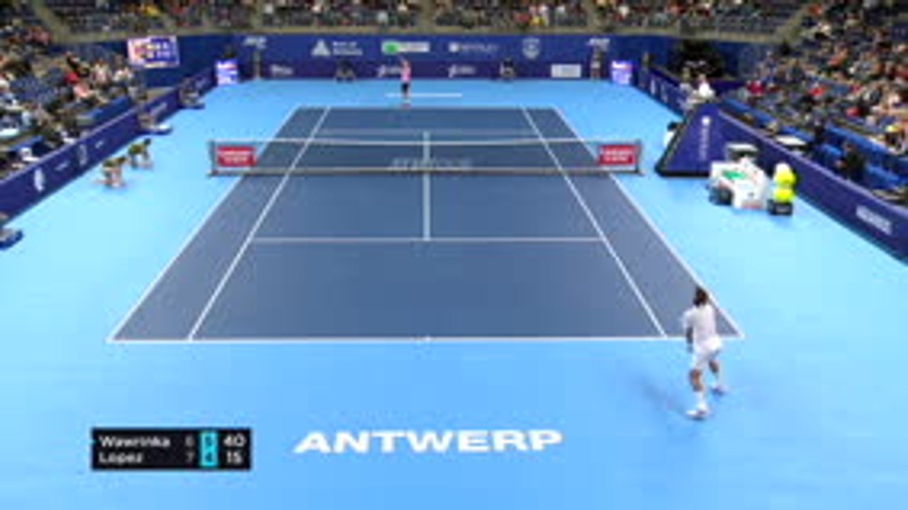 ATP Antwerp: Wawrinka bt Lopez (6-7 6-4 7-6)