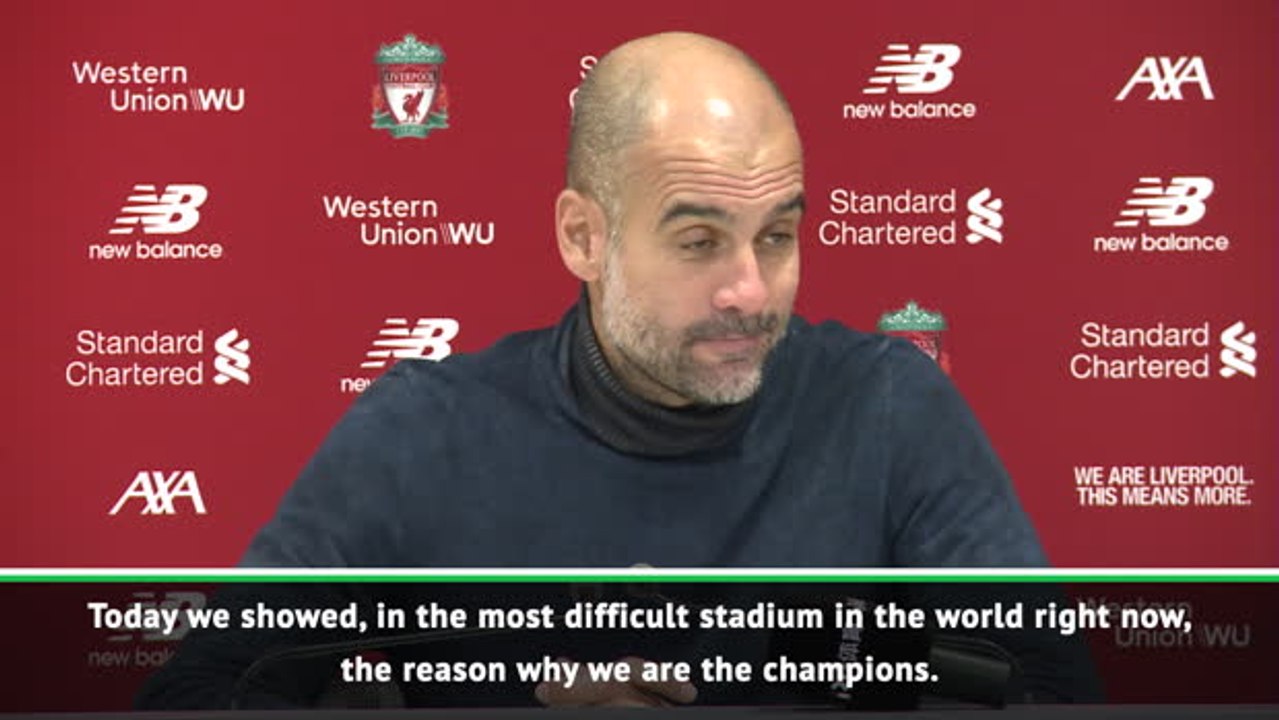 Anfield the most difficult stadium in the world - Guardiola