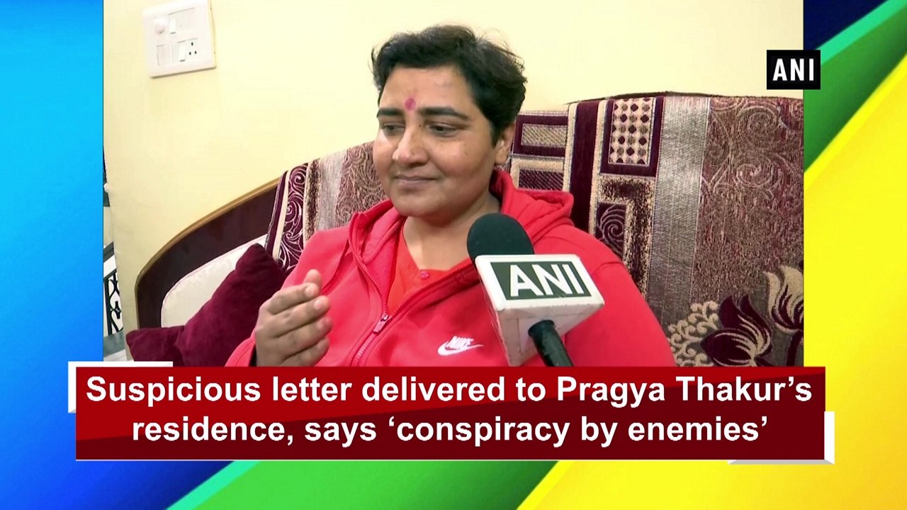 Suspicious letter delivered to Pragya Thakur’s residence, says ‘conspiracy by enemies’