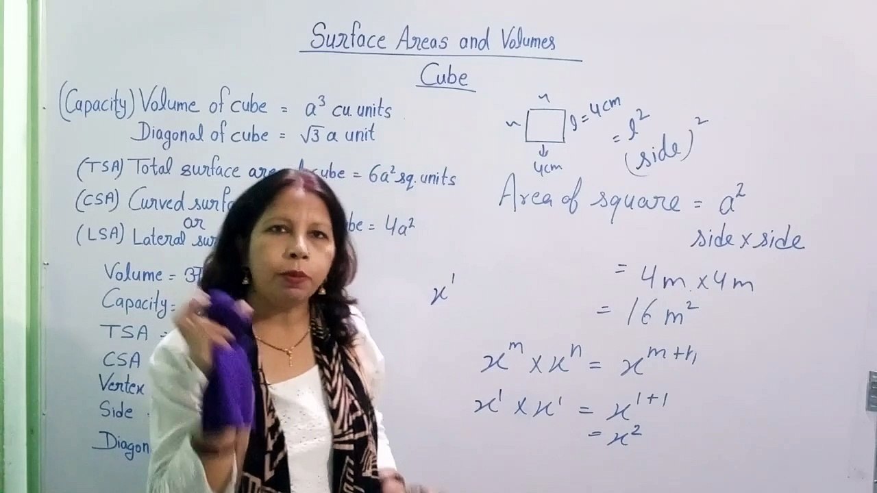 Introduction Of Cube Surface Areas and Volumes of Cube |घन का परिचय| घन का पृष्ठीय क्षेत्रफल तथा आयतन |
