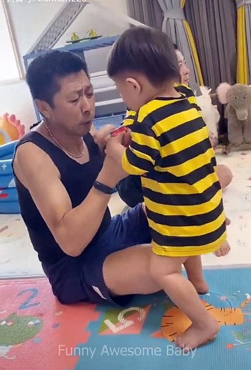 Funny Twin Babies Play With Grandpa#3 - Twins Baby Video - Tik Tok Compilation