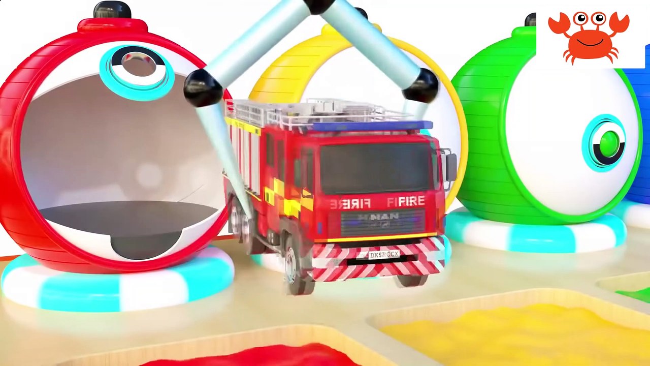 Learn different colors through cars, buses and trains.