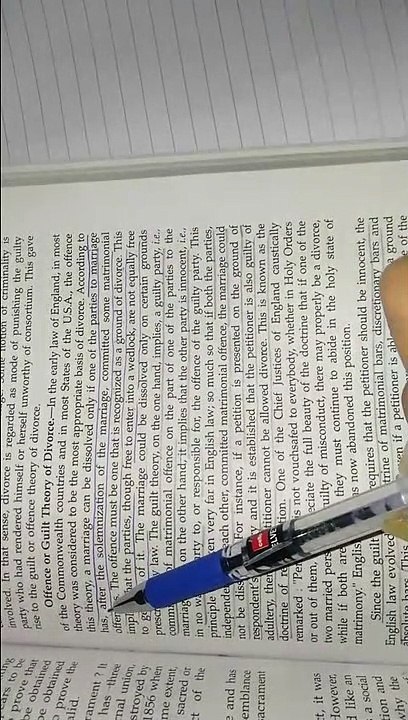 Theory of law-GUILT/FAULT/OFFENCE THEORY OF DIVORCE