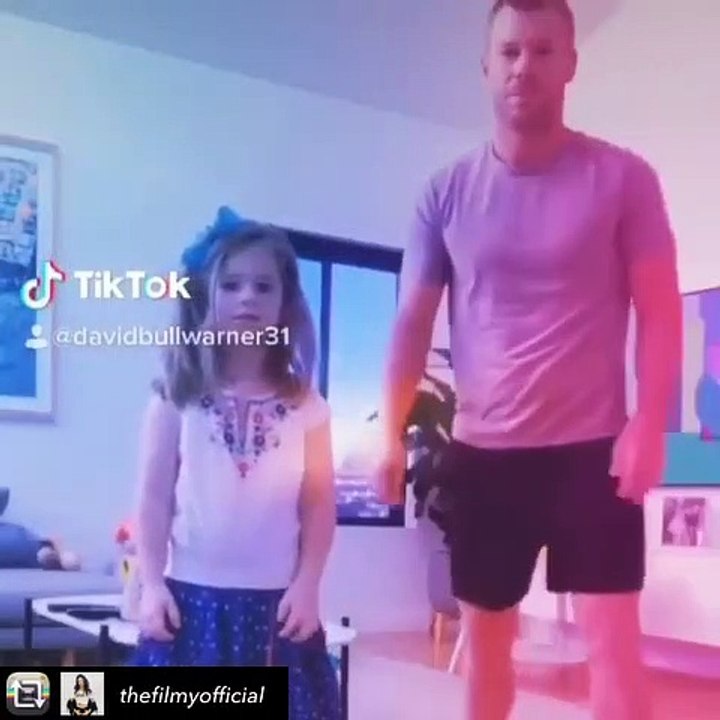 Australian cricketer David warner and has dauther dance