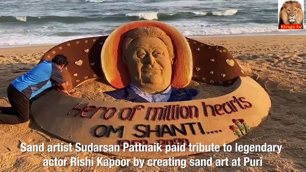 Rishi kapoor sand art.