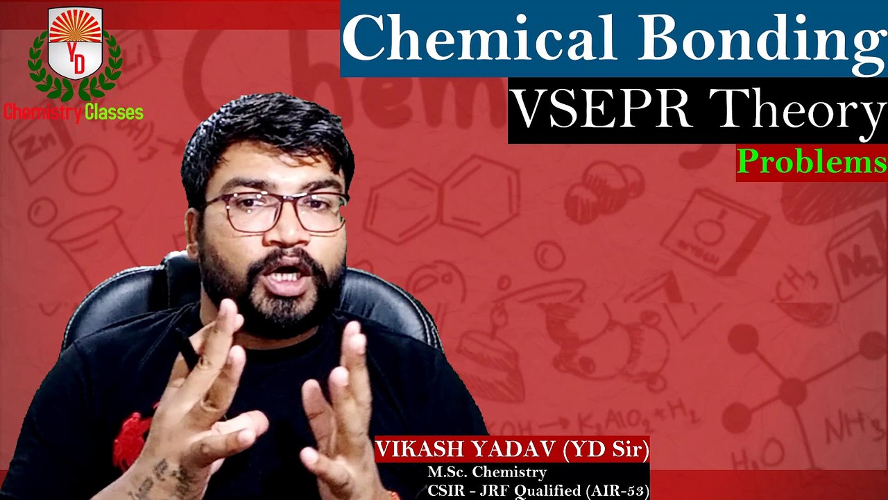 VSEPR Theory | Valence Shell Electron Pair Repulsion Theory | HINDI |  YD Chemistry Classes || YD Sir