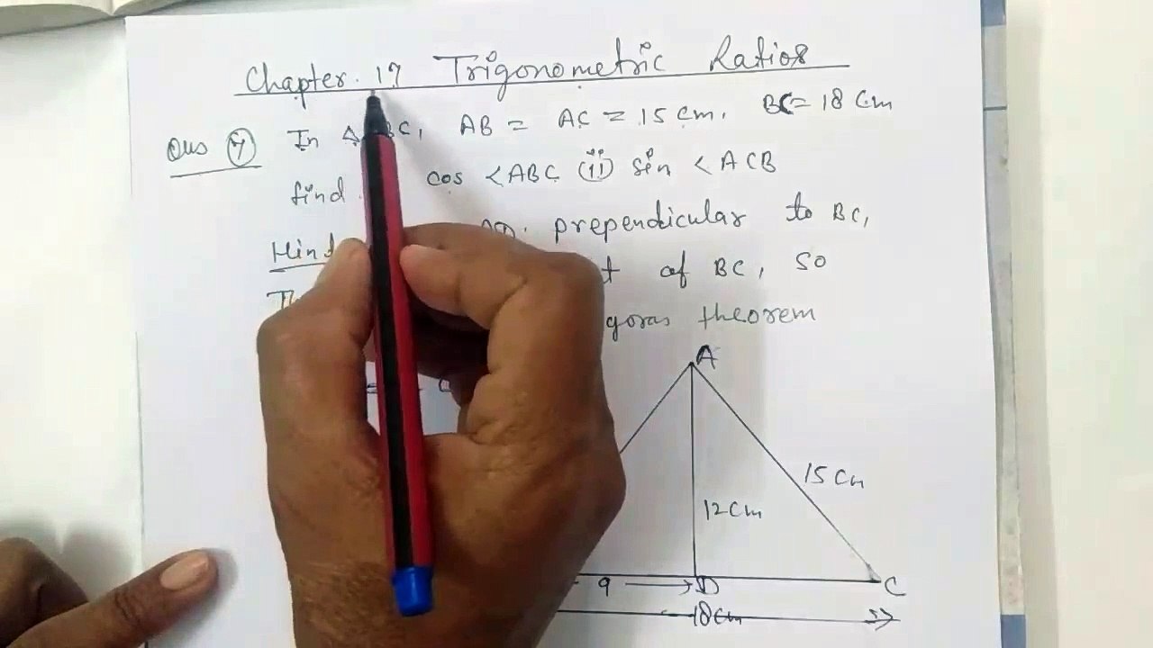 Trigonometric Ratios Exercise 17 Question 7 Icseboard maths solutions