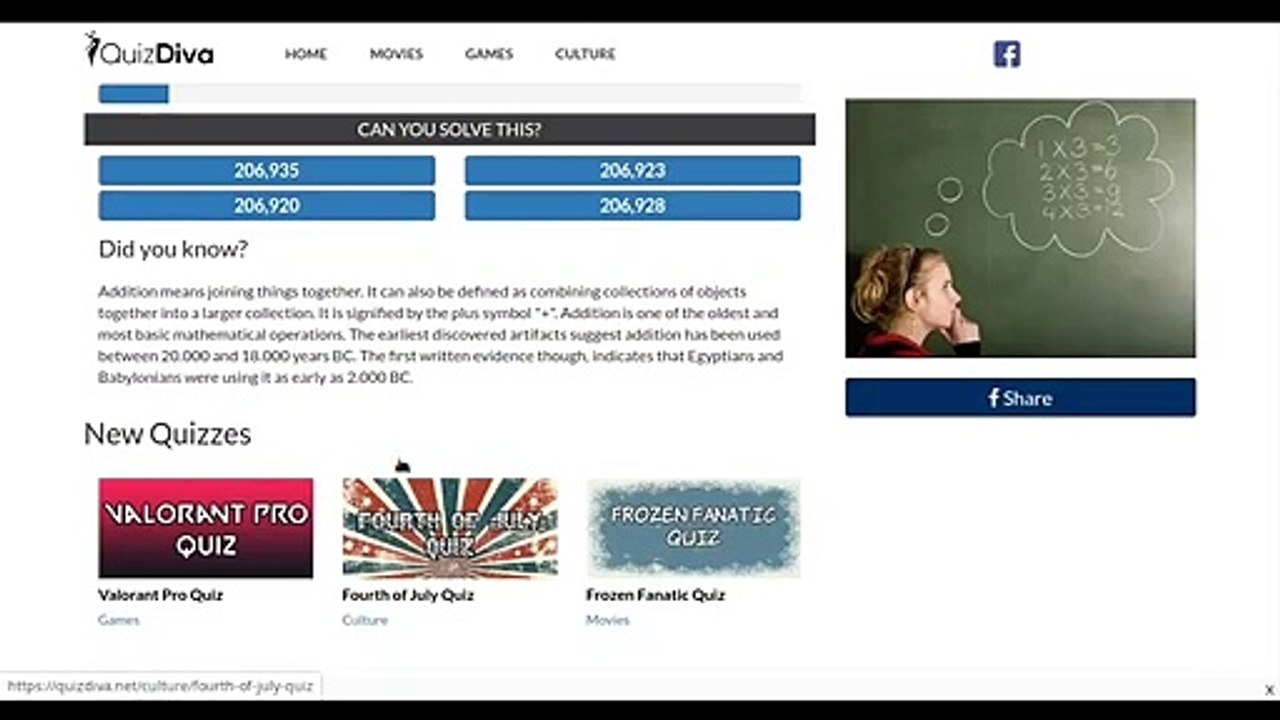 Easy Math Quiz answers _ How well would you do with these easy math quiz answer