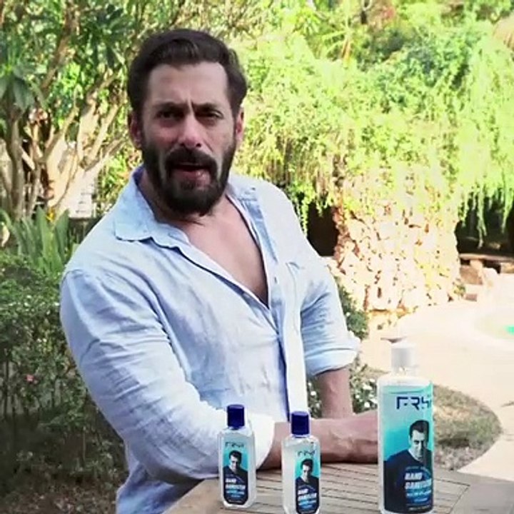 Salman khan promote hand sanitizer