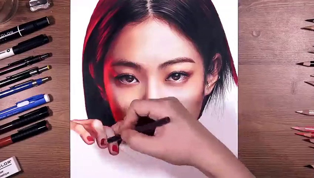 BLACKPINK - 제니 그리기 BLACKPINK- jeni geuligi