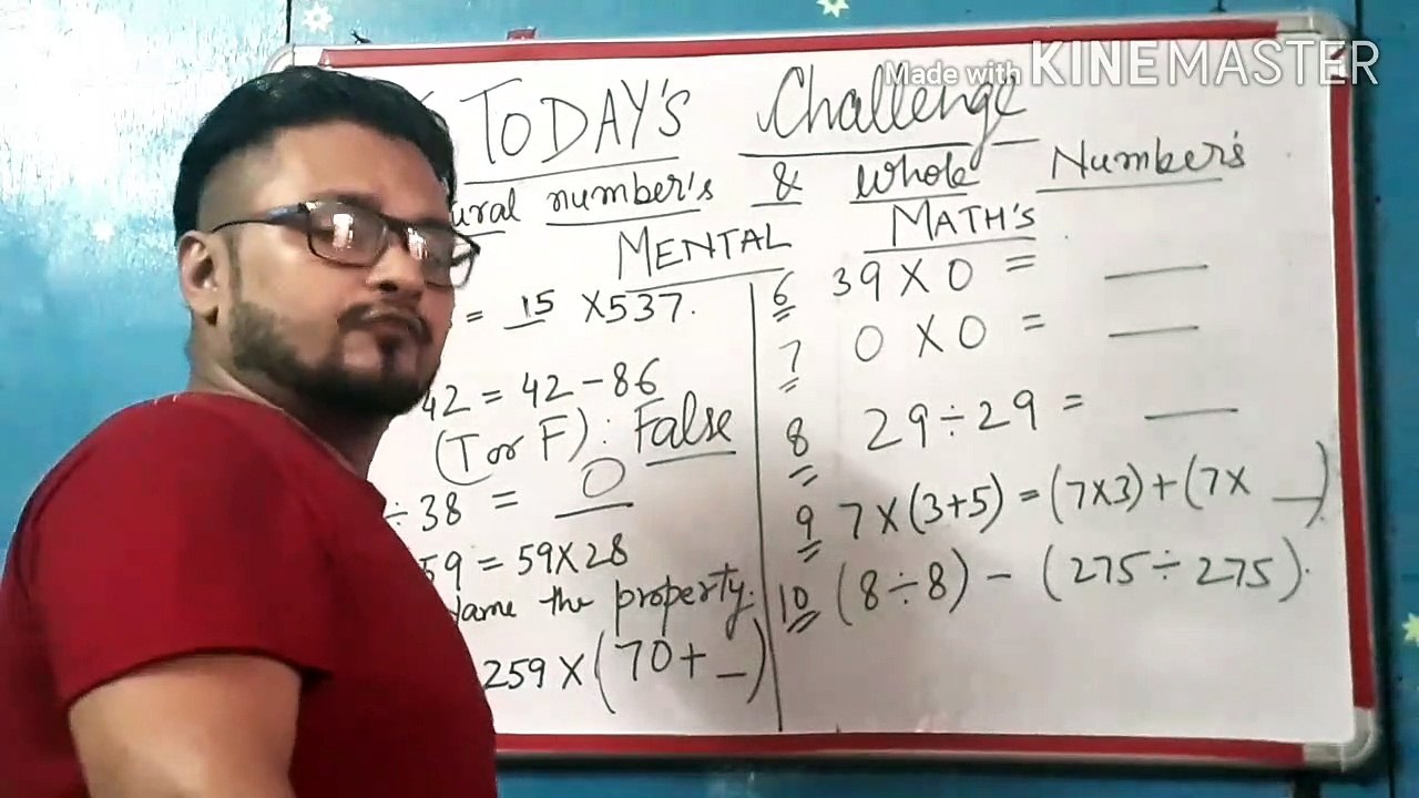 Mental maths from Natural numbers and whole numbers.