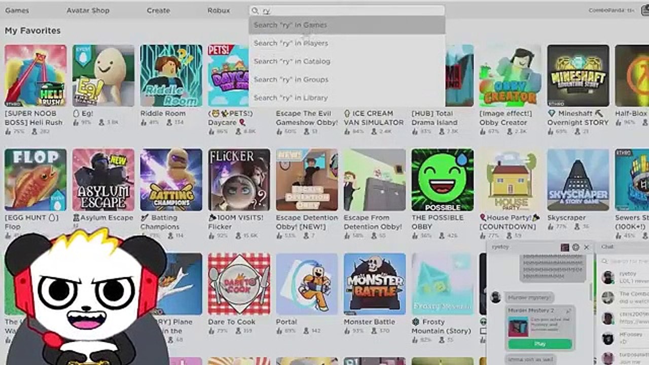Ryan’s Favorite Roblox Games! Let’s Play Roblox with Combo Panda