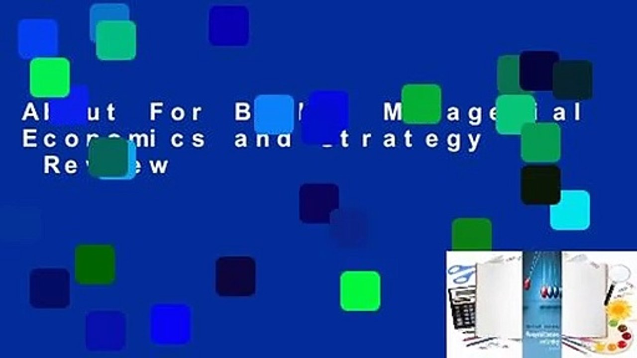 About For Books  Managerial Economics and Strategy  Review