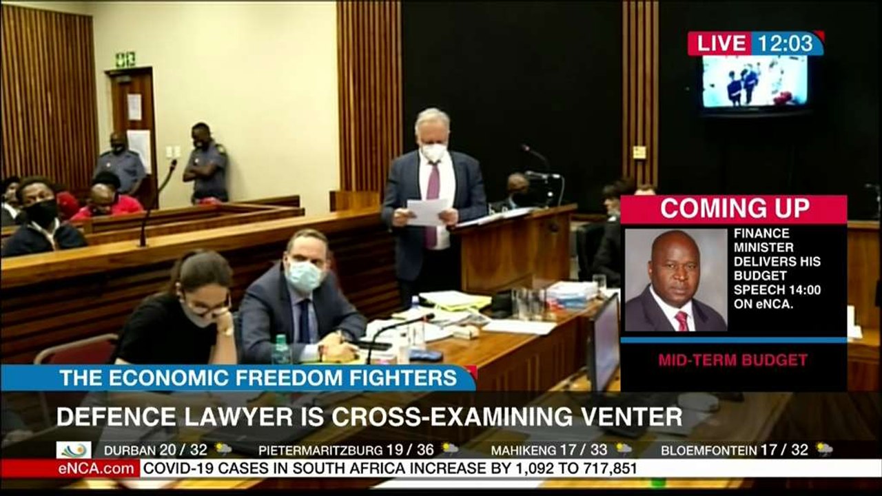 Venter is cross-examined in Malema, Ndlozi case