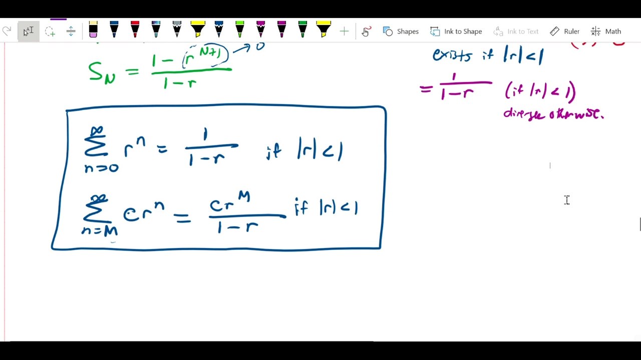 Infinite series - Geometric Series medley I