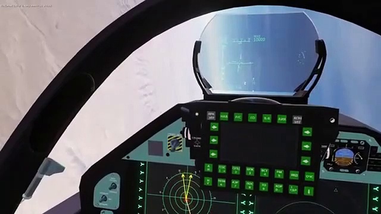 ML AI Simulation of Su57 vs F22A & F35A & E3 Sentry