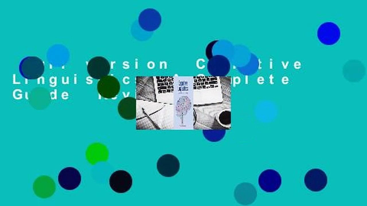 Full version  Cognitive Linguistics: A Complete Guide  Review