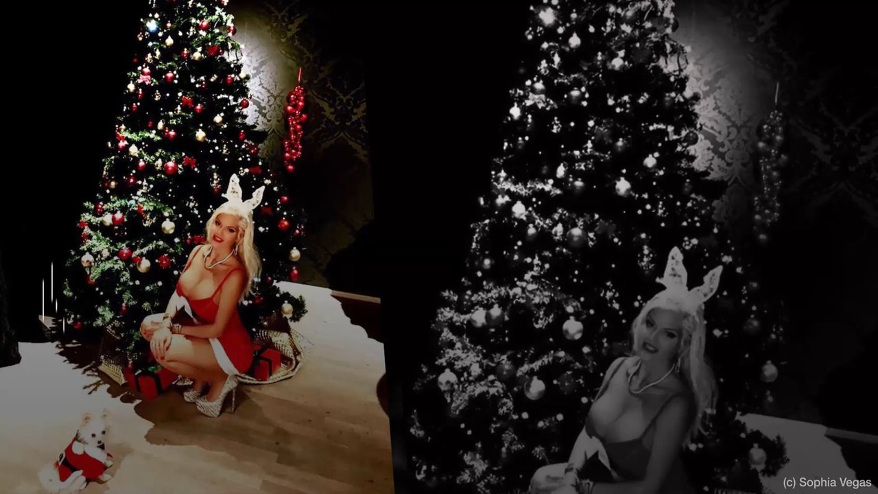 Sophia Vegas als sexy Weihnachts-Bunny