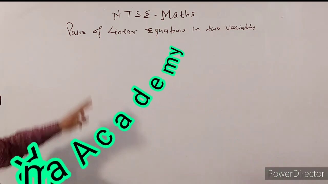 CLASS X- ( 5 ), NTSE , Maths, Linear equations in two Variables.:  By- A. Prakash.