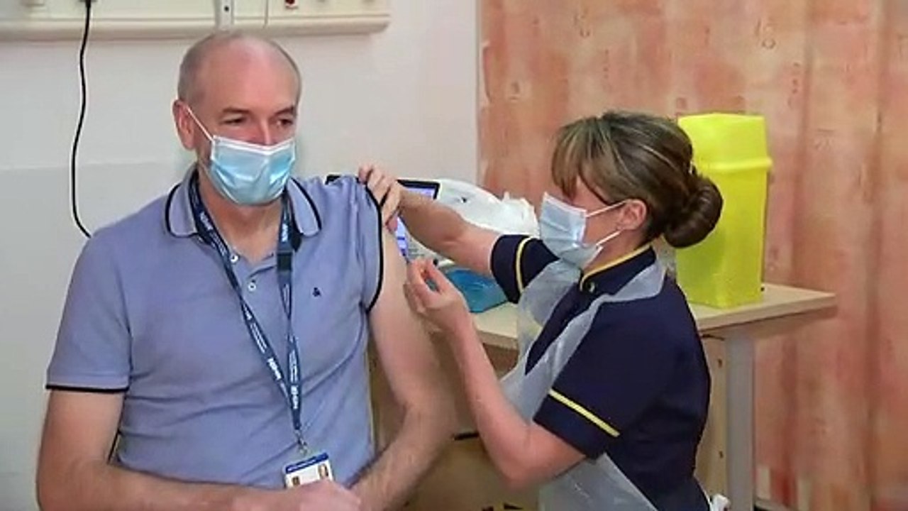 Professor Andrew Pollard gets Oxford-AstraZeneca jab