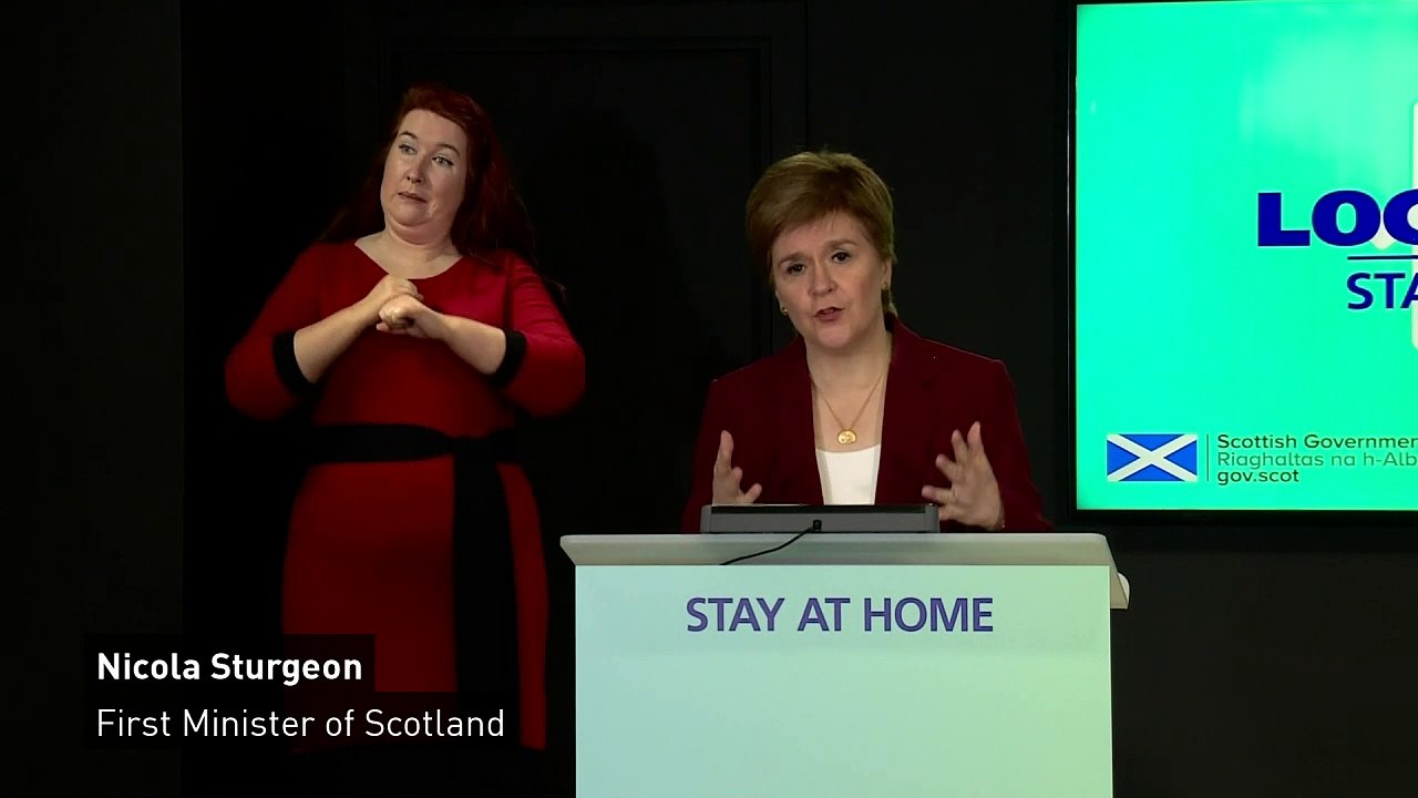 Nicola Sturgeon urges public to stay at home to back vaccine