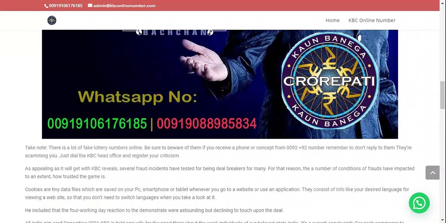 KBC Online Number - KBC Helpline Number