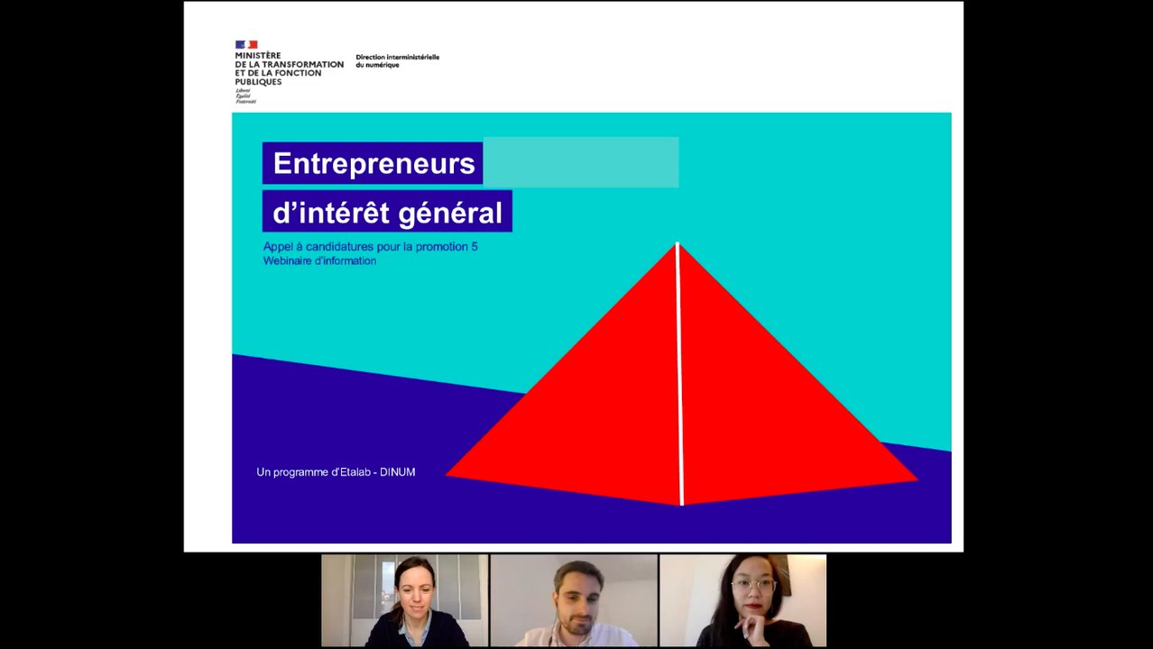 Webinaire d'information #1 sur l'appel à candidatures EIG promotion 5