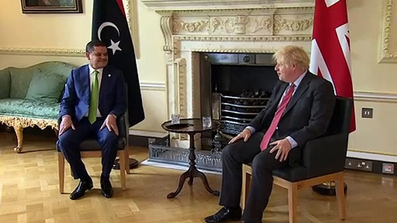 Boris Johnson hosts Libyan prime minister at Number 10