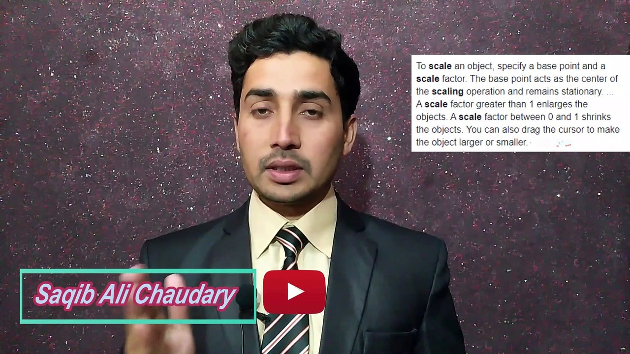 AutoCAD class 55 | scale command in AutoCAD in Urdu/Hindi | How do you use the scale command? |Saqib