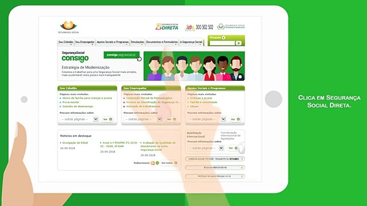 Senha na Hora Segurança Social Direta