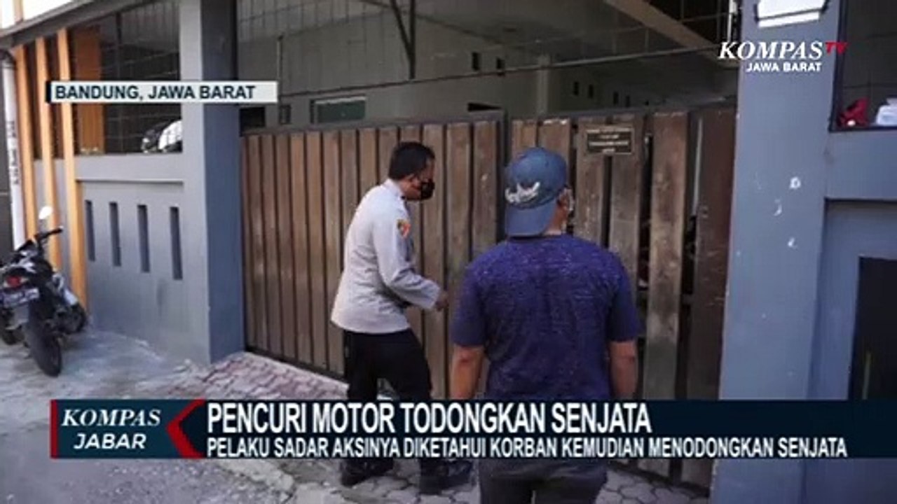 Viral! Maling Motor di Dayeuh Kolot Todongkan Pistol