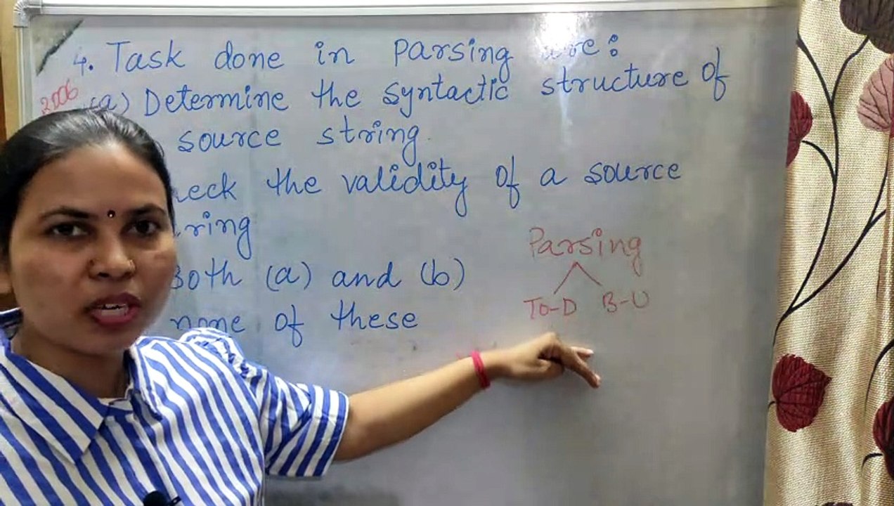 Q4. Task done in parsing are : /MrinaliniMahato