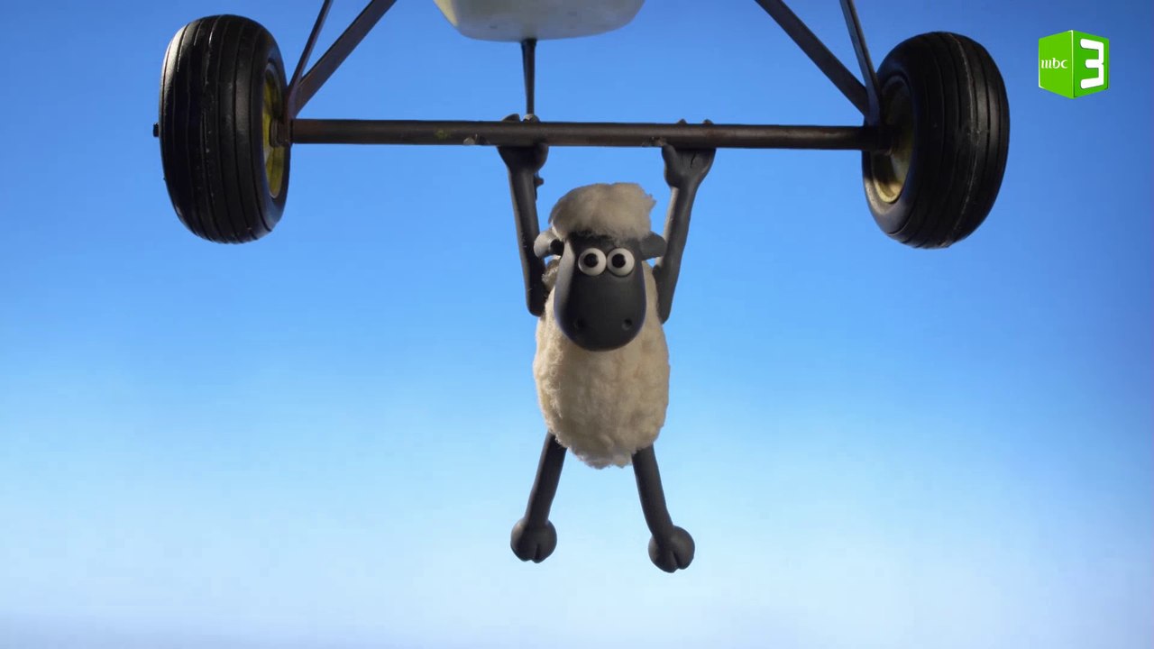 الخروف شون عالق على الطائرة