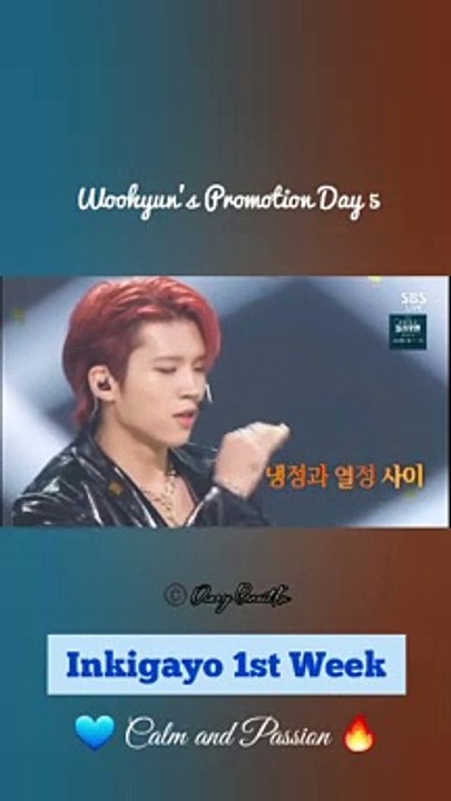 Nam Woohyun Comeback Promotion Inkigayo 1st