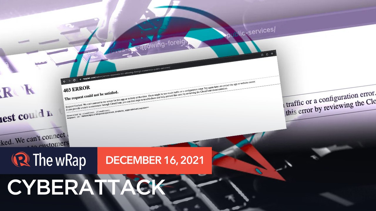 Rappler website under cyberattack