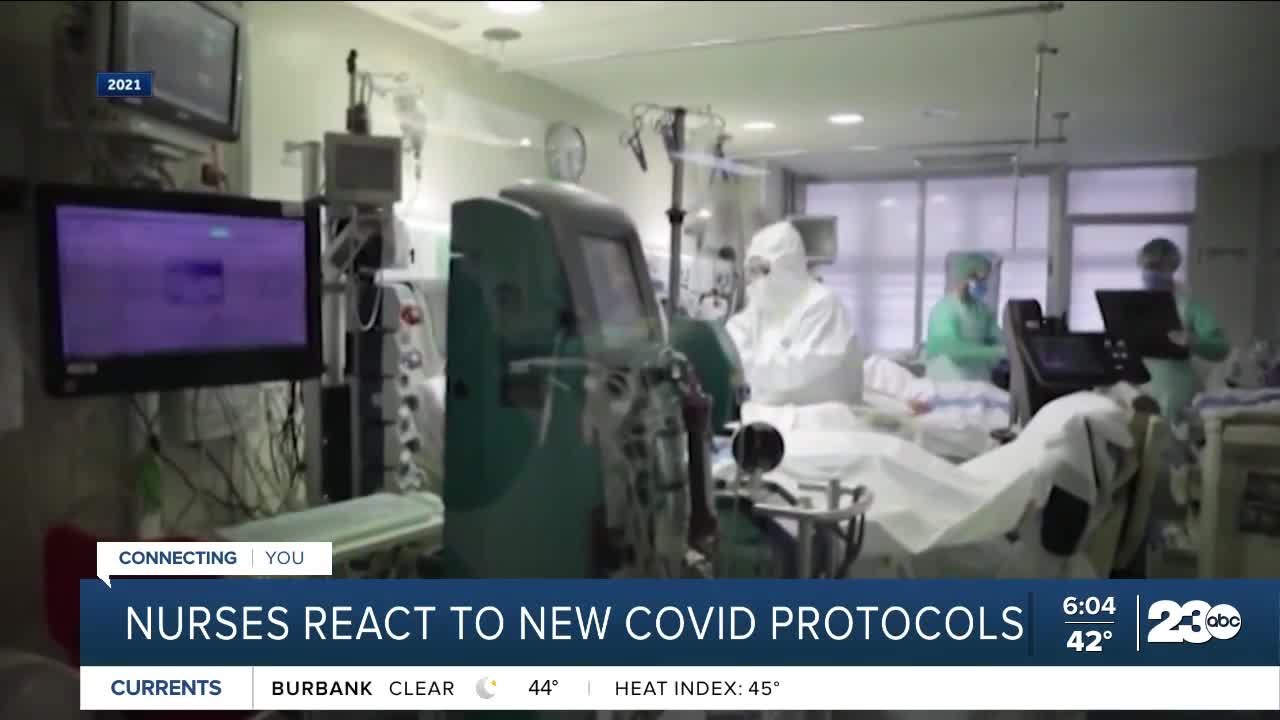 Nurses react to new COVID protocols