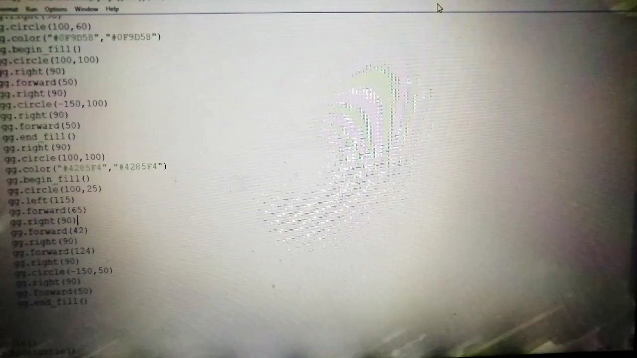 Google Logo Created with Python Coding