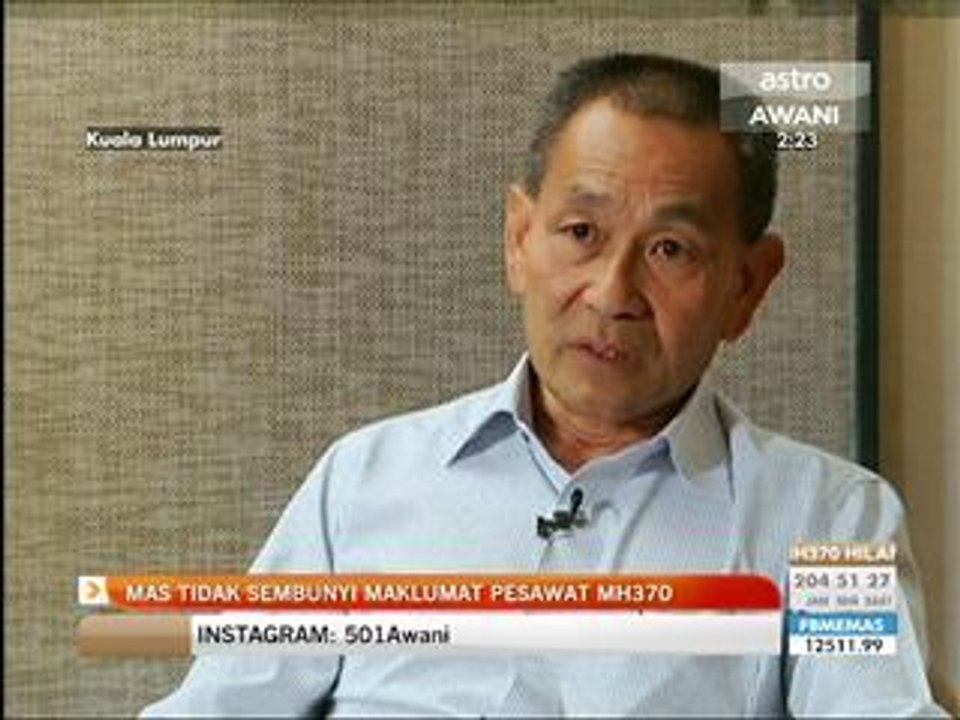 MAS tidak sembunyi maklumat pesawat MH370