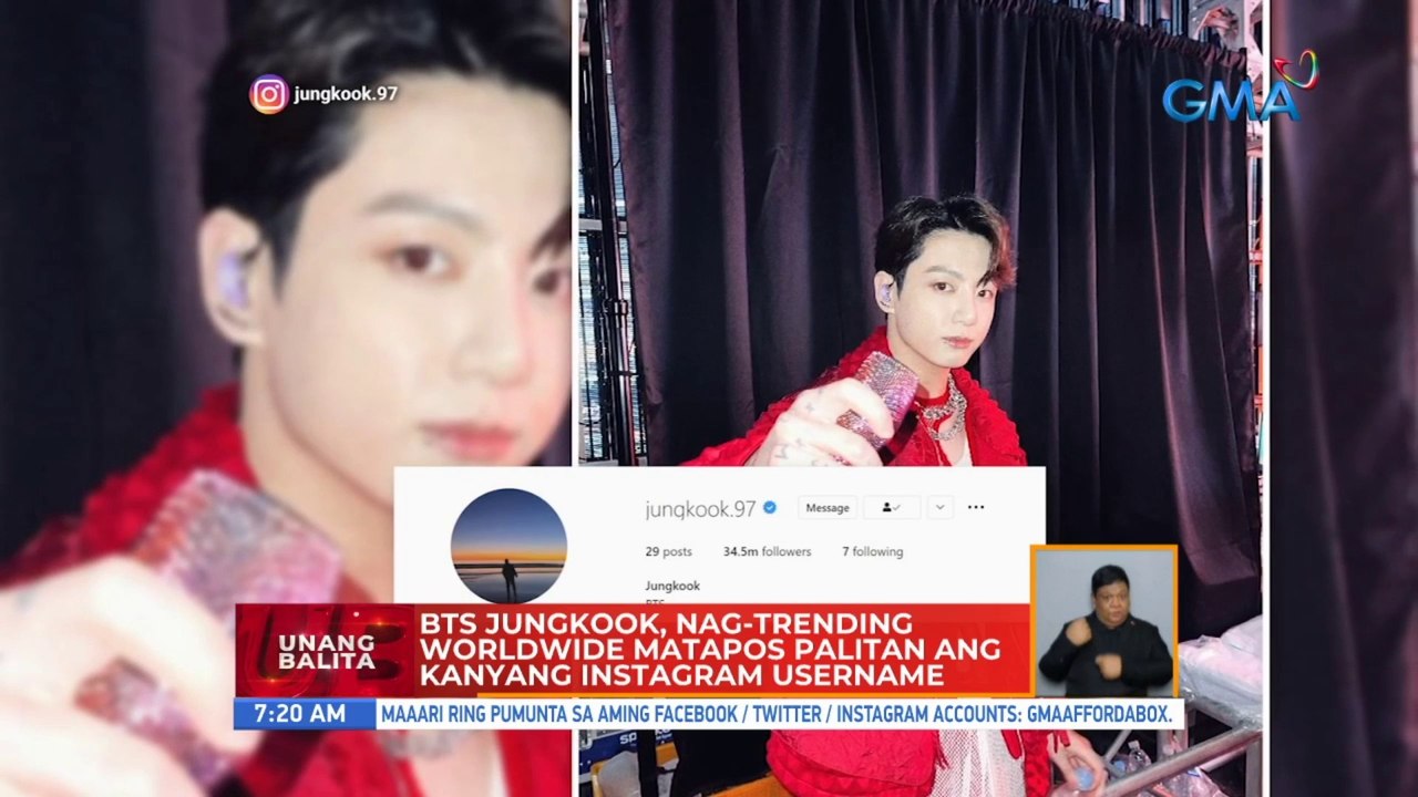 BTS Jungkook, nag-trending worldwide matapos palitan ang kanyang Instagram username | UB