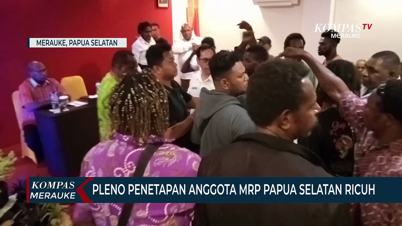 Pleno Penetapan Anggota MRP Papua Selatan Ricuh