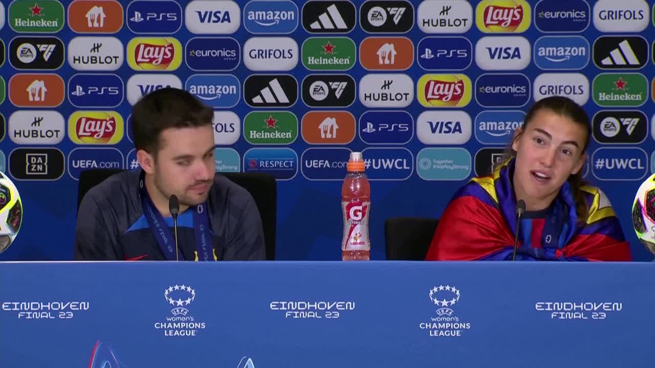 Patri Guijarro (FC Barcelona) tras ganar la Champions