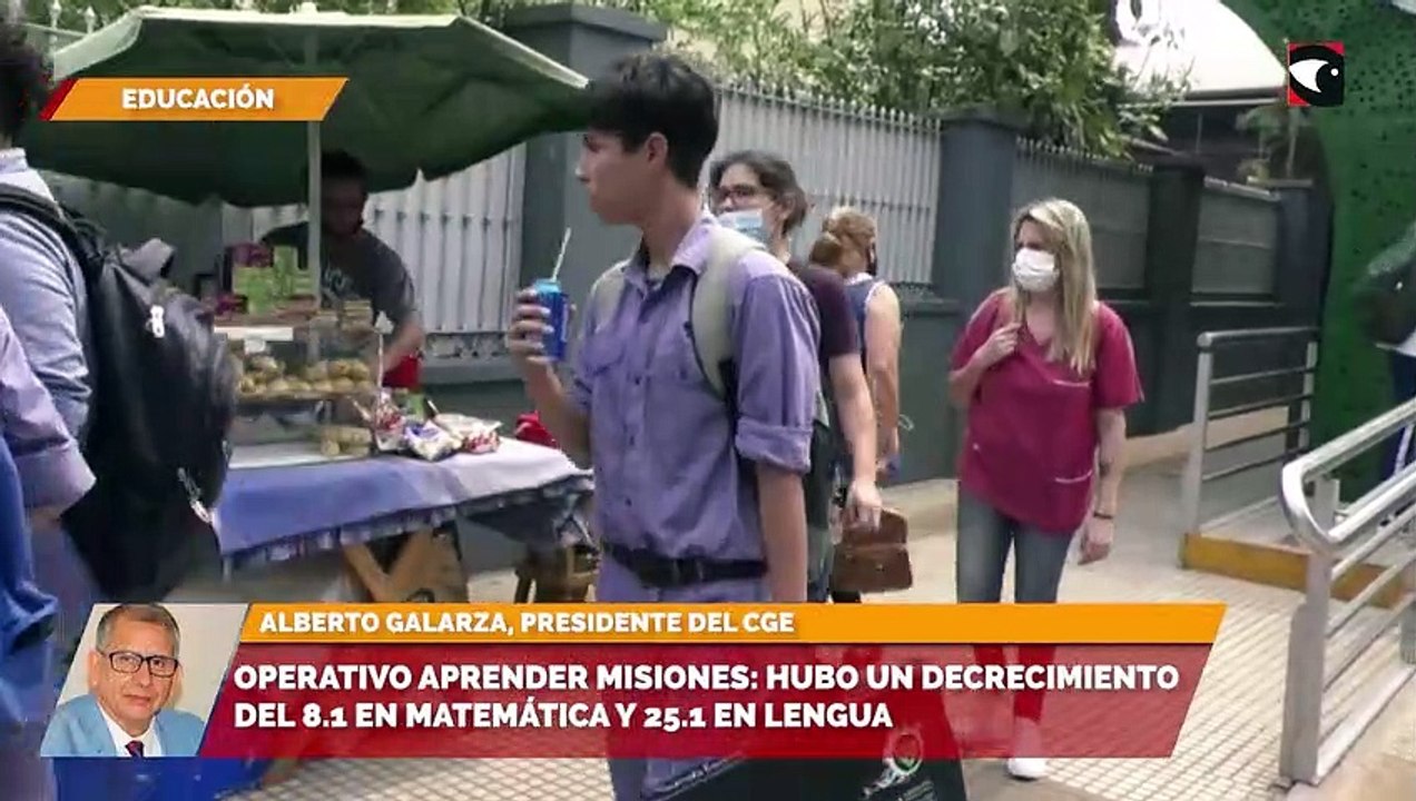 Operativo aprender misiones hubo un decrecimiento del 8.1 en matemática y 25.1 en lengua