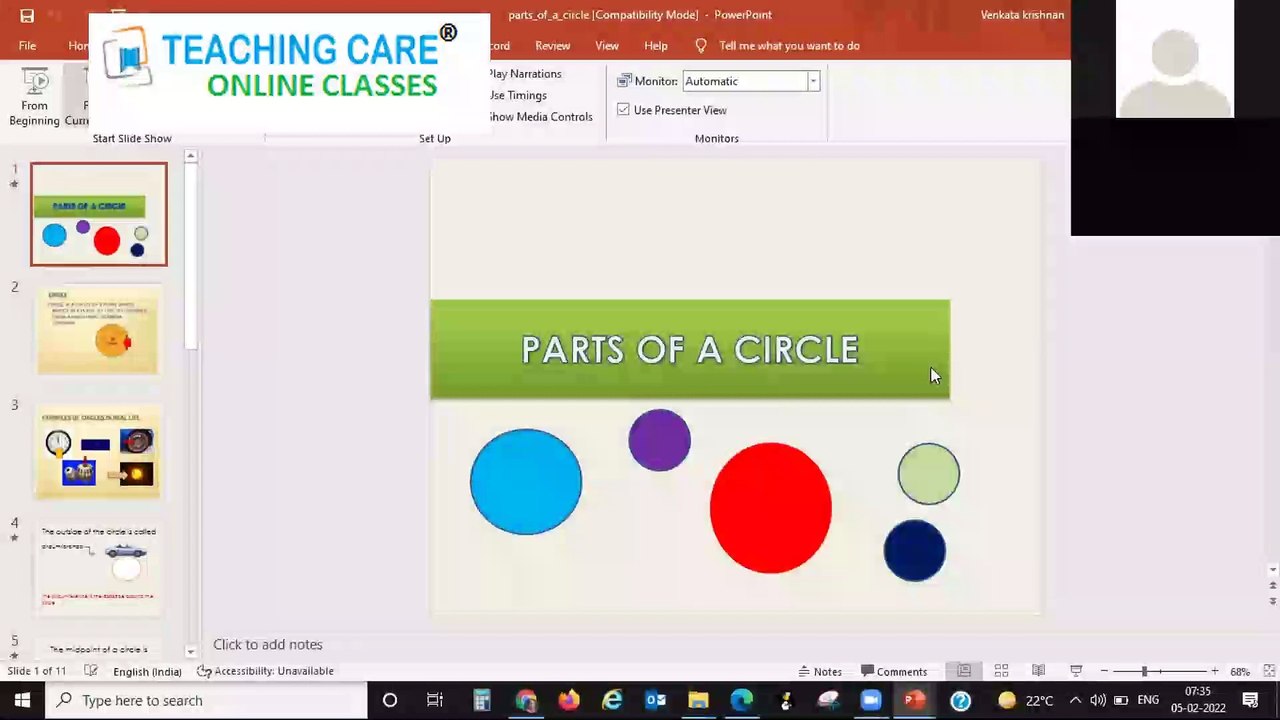 Circles - Algebra II Mathematics