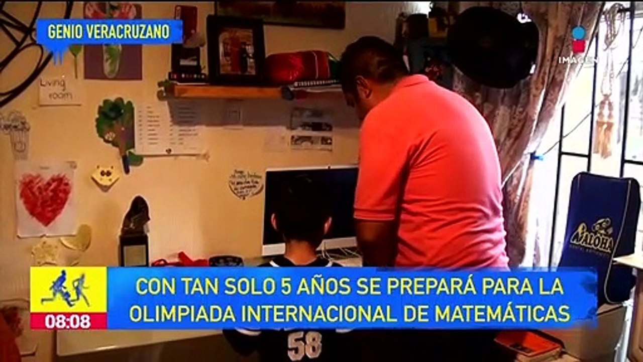 Thiago, de 5 años de edad, se prepara para la Olimpiada Internacional de Matemáticas
