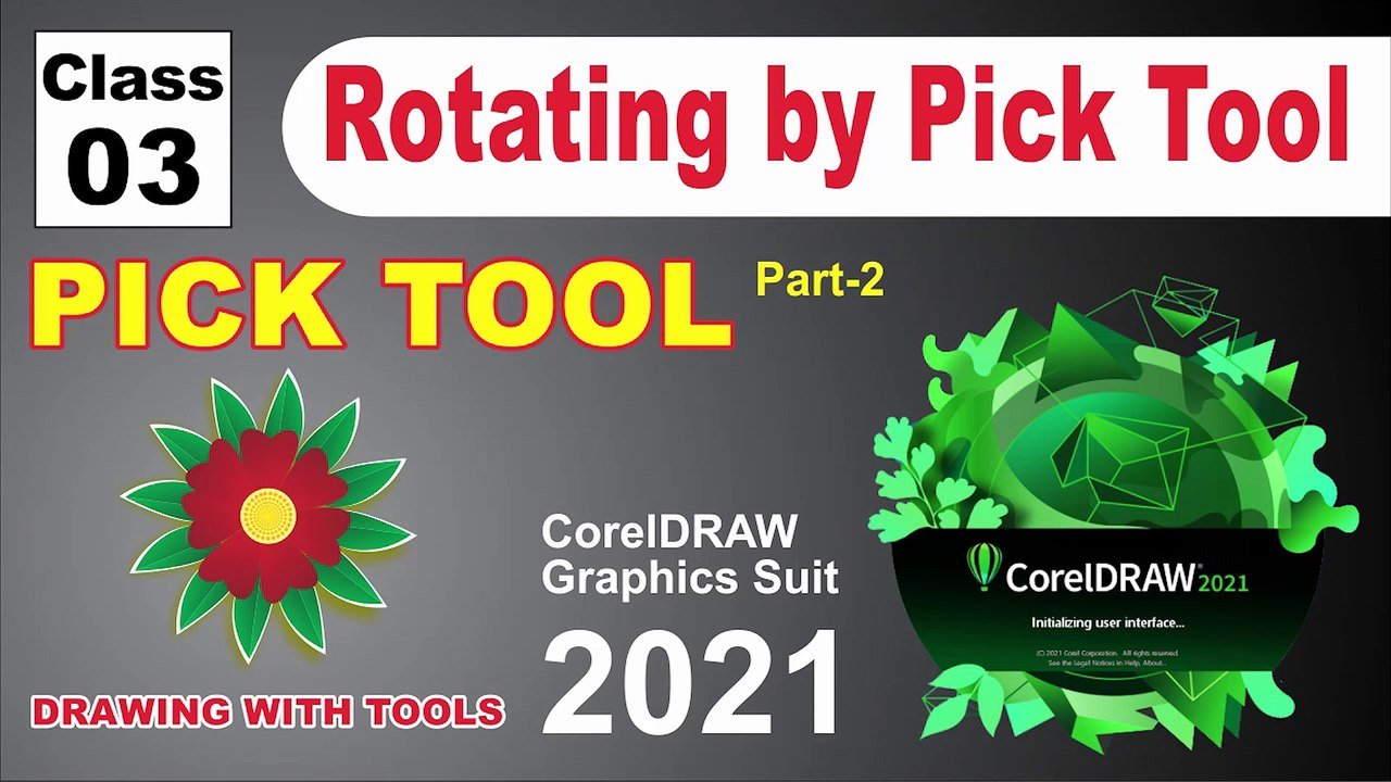 Pick Tool in Coreldraw 2021 Part-2 | Making Drawing with pick tool | Class-3 | Al Rafay Computers