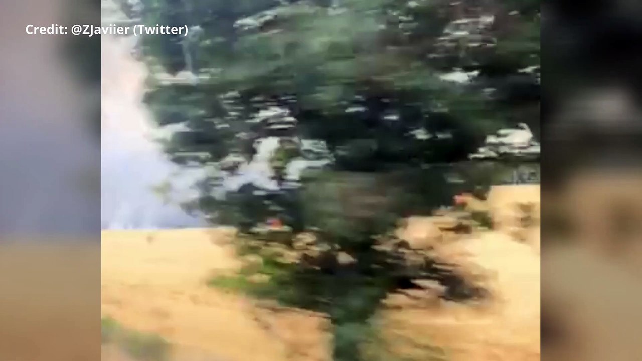 Fire in field in Swanley