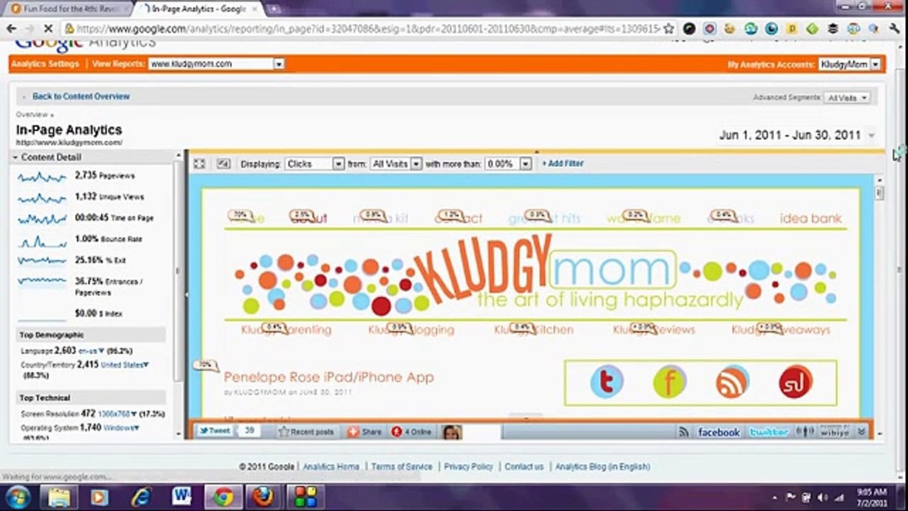 Google Analytics New In Page Analytics
