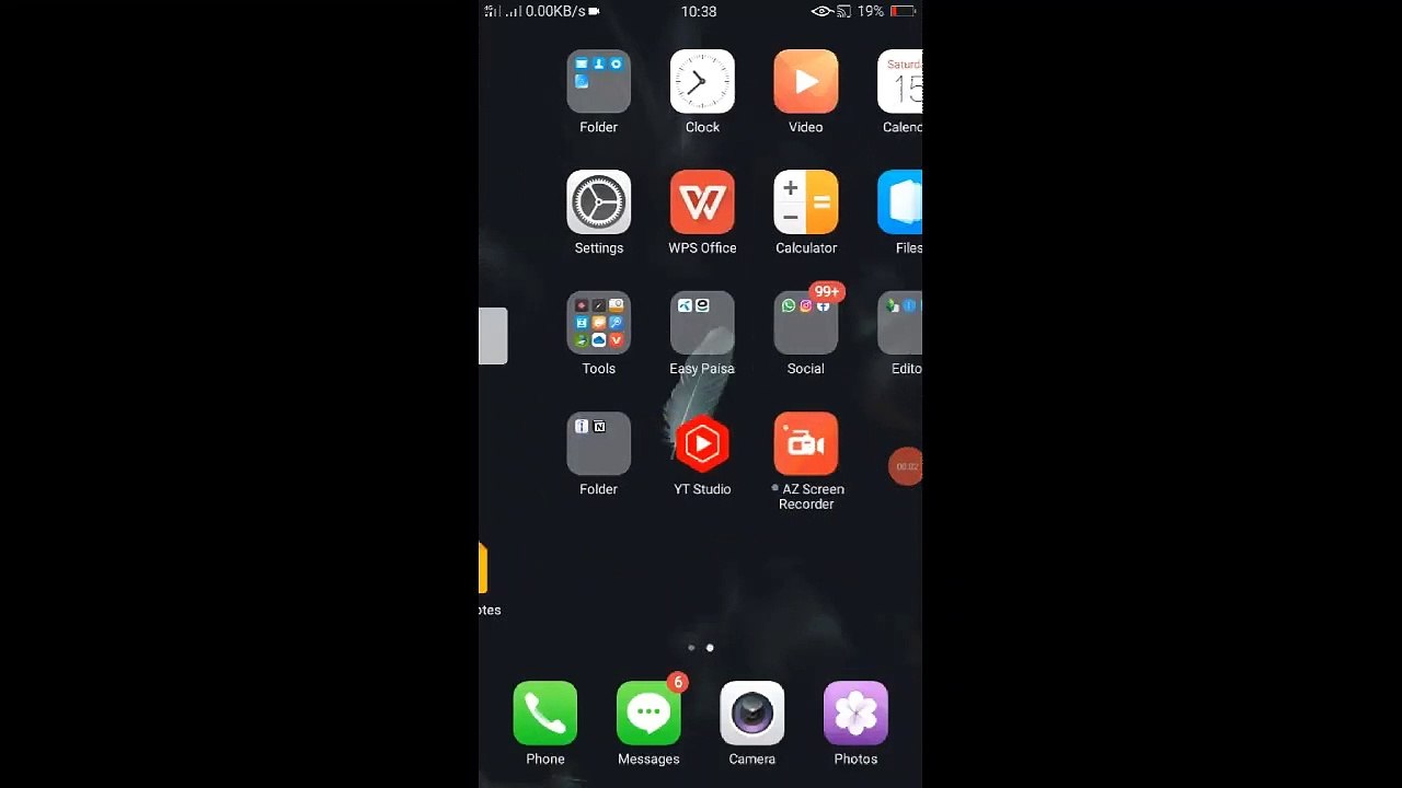 touch option in an android smart phone